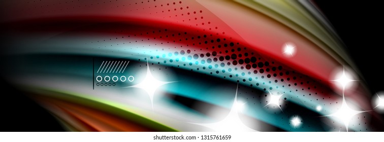 Color flow poster. Wave Liquid shape color background. Art vector design for your design