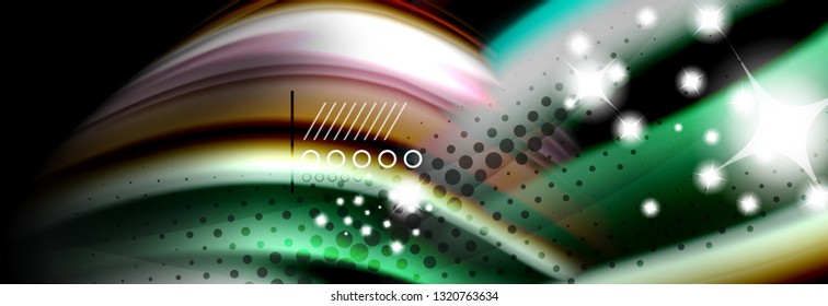 Color flow poster. Wave Liquid shape color background. Art vector design for your design