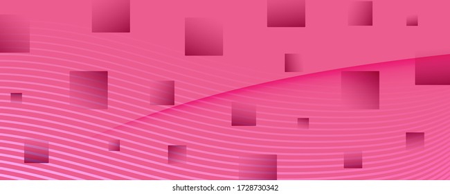 Color Flow Wave. Pink Dynamic Movement. 3d Fluid Lines. Technology Banner.  Color Flow Wave. Vector Graphic Liquid. Pink Fluid Template. Business Brochure. Abstract Color Flow Wave.