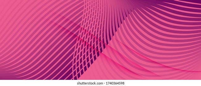 Color Flow Wave. Pink Geometric Background. Abstract Fluid Lines. Technology Brochure.  Color Flow Wave. Vivid Modern Elements. Pink Fluid Illustration. Digital Pattern. 3d Color Flow Wave.