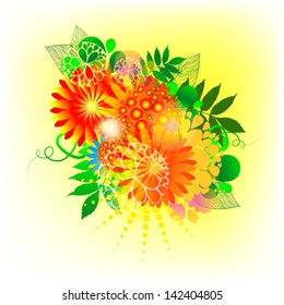 color flower abstraction