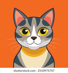 Color flower cat vector illustration design free 