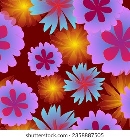 Patrón de brillo de flor de color, mosaico
