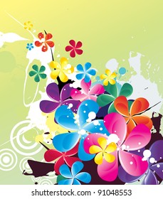 color flower fantasy vector