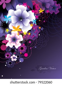 color flower graphic vector