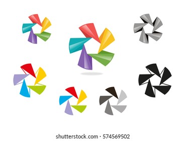 Color flower - logo element