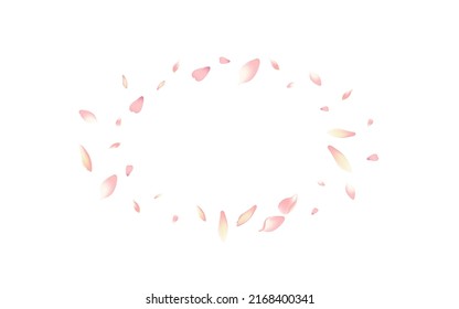 Color Flower Petal Vector White Background. Pastel Fresh Sakura Petal Product. Lotus Petal Beauty Banner. Fly Apple Petal Pattern.
