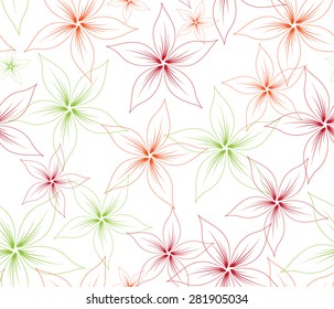 Color flower seamless background or backdrop. Vector illustration.