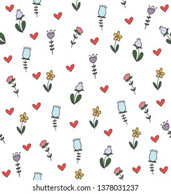 Color flower seamless pattern