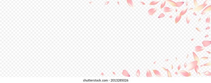 Vector de Flor de Color Fondo Panorámico Transparente. Ilustración del jardín de árboles. Patrón de superposición de color. Enhorabuena por la mosca Apple. Pancarta japonesa Sakura Roja.