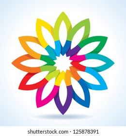 Color flower wheel background