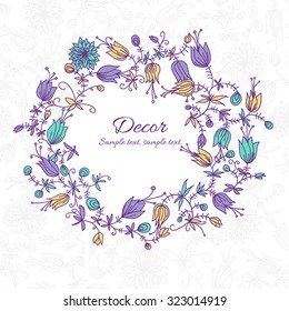 Color flowers, invitation. 