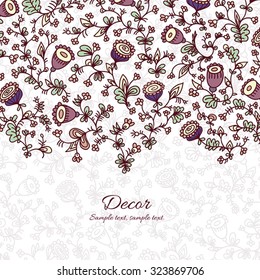 Color flowers, invitation. 