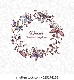 Color flowers, invitation. 