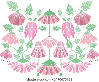 color flowers pattern in violet