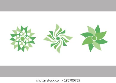 color flowers. vector. eps8