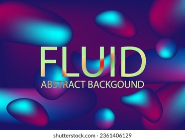 Color flowing liquid floating 3d gradient background with organic multicolored circle shape alternating spoons to change vector illustration abstract background Banner or banner design