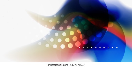 Color flowing wave, trendy liquid design template. For presentation, internet poster or web brochure cover, wallpaper. Vector illustration