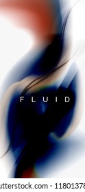 Color flowing wave, trendy liquid design template. For presentation, internet poster or web brochure cover, wallpaper. Vector illustration