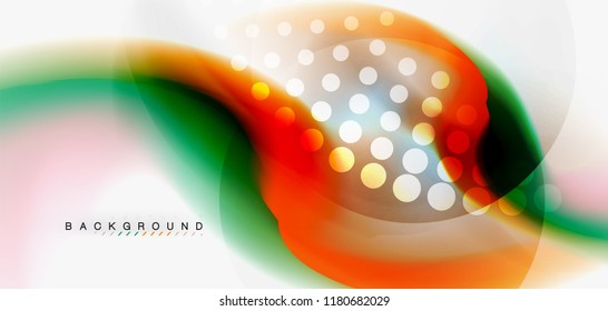 Color flowing wave, trendy liquid design template. For presentation, internet poster or web brochure cover, wallpaper. Vector illustration
