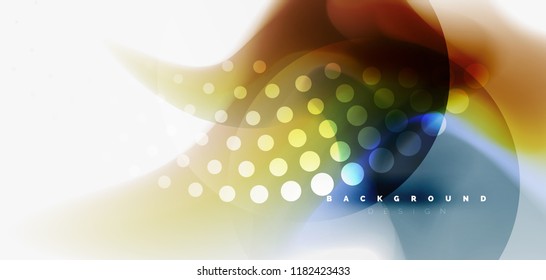 Color flowing wave, trendy liquid design template. For presentation, internet poster or web brochure cover, wallpaper. Vector illustration