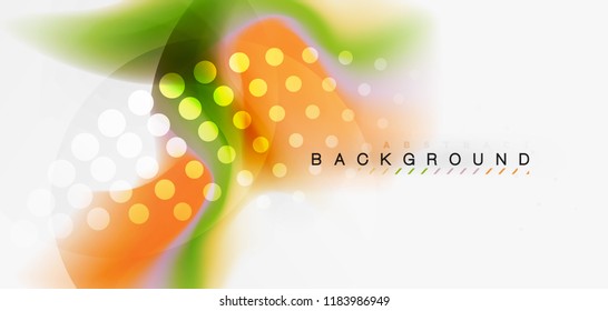 Color flowing wave, trendy liquid design template. For presentation, internet poster or web brochure cover, wallpaper. Vector illustration