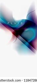 Color flowing wave, trendy liquid design template. For presentation, internet poster or web brochure cover, wallpaper. Vector illustration