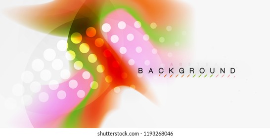 Color flowing wave, trendy liquid design template. For presentation, internet poster or web brochure cover, wallpaper. Vector illustration