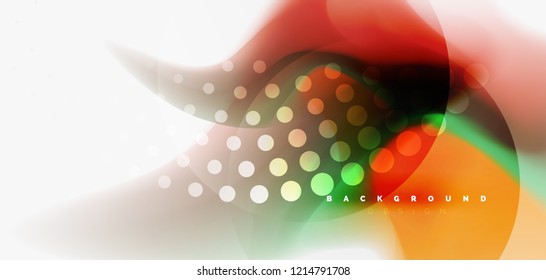 Color flowing wave, trendy liquid design template. For presentation, internet poster or web brochure cover, wallpaper. Vector illustration