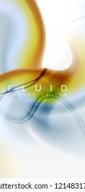 Farbfließende Welle, trendige flüssige Design-Vorlage. Für Präsentationen, Internet-Poster oder Web-Broschüre Cover, Tapete. Vektorgrafik
