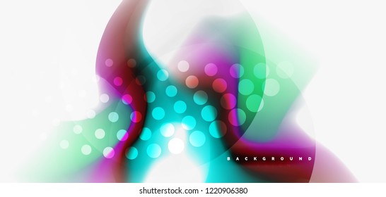 Color flowing wave, trendy liquid design template. For presentation, internet poster or web brochure cover, wallpaper. Vector illustration