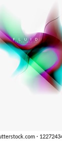 Color flowing wave, trendy liquid design template. For presentation, internet poster or web brochure cover, wallpaper. Vector illustration