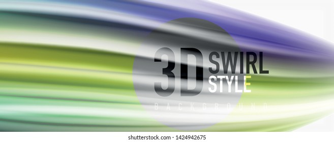 Color flowing waves, liquid conceptual abstract background. Vector
