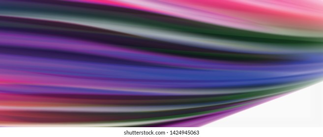 Color flowing waves, liquid conceptual abstract background. Vector
