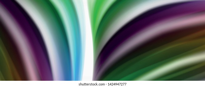 Color flowing waves, liquid conceptual abstract background. Vector