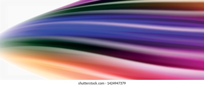 Color flowing waves, liquid conceptual abstract background. Vector
