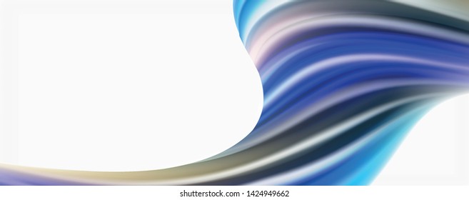 Farbfließende Wellen, flüssiger konzeptioneller abstrakter Hintergrund. Vektorgrafik