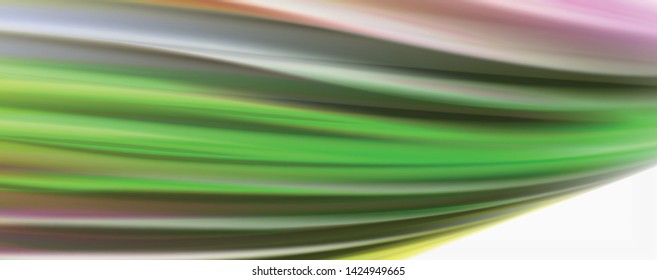 Olas de flujo de color, fondo abstracto conceptual líquido. Vector