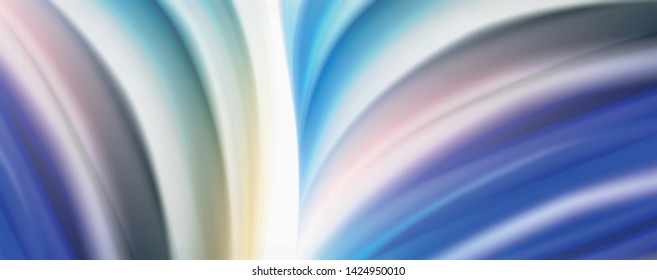 Color flowing waves, liquid conceptual abstract background. Vector