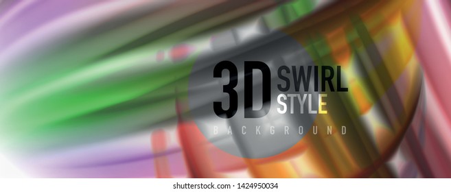 Color flowing waves, liquid conceptual abstract background. Vector