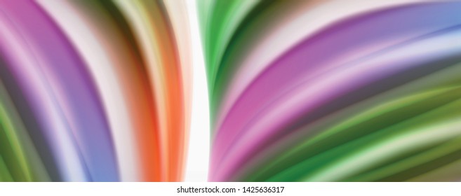 Color flowing waves, liquid conceptual abstract background. Vector