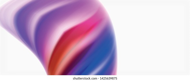 Olas de flujo de color, fondo abstracto conceptual líquido. Vector