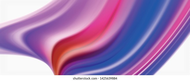 Color flowing waves, liquid conceptual abstract background. Vector