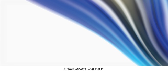 Color flowing waves, liquid conceptual abstract background. Vector