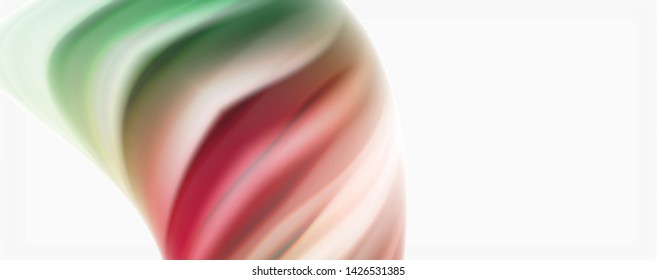 Color flowing waves, liquid conceptual abstract background. Vector