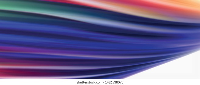 Color flowing waves, liquid conceptual abstract background. Vector