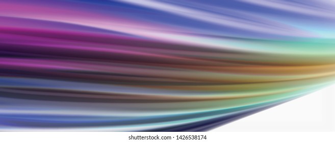 Color flowing waves, liquid conceptual abstract background. Vector
