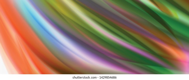 Color flowing waves, liquid conceptual abstract background. Vector