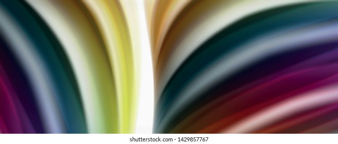 Olas de flujo de color, fondo abstracto conceptual líquido. Vector