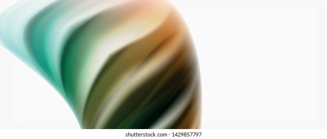 Color flowing waves, liquid conceptual abstract background. Vector